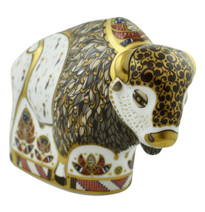 Royal Crown Derby Bison-Paperweights-Goviers
