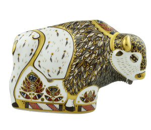 Royal Crown Derby Bison-Paperweights-Goviers