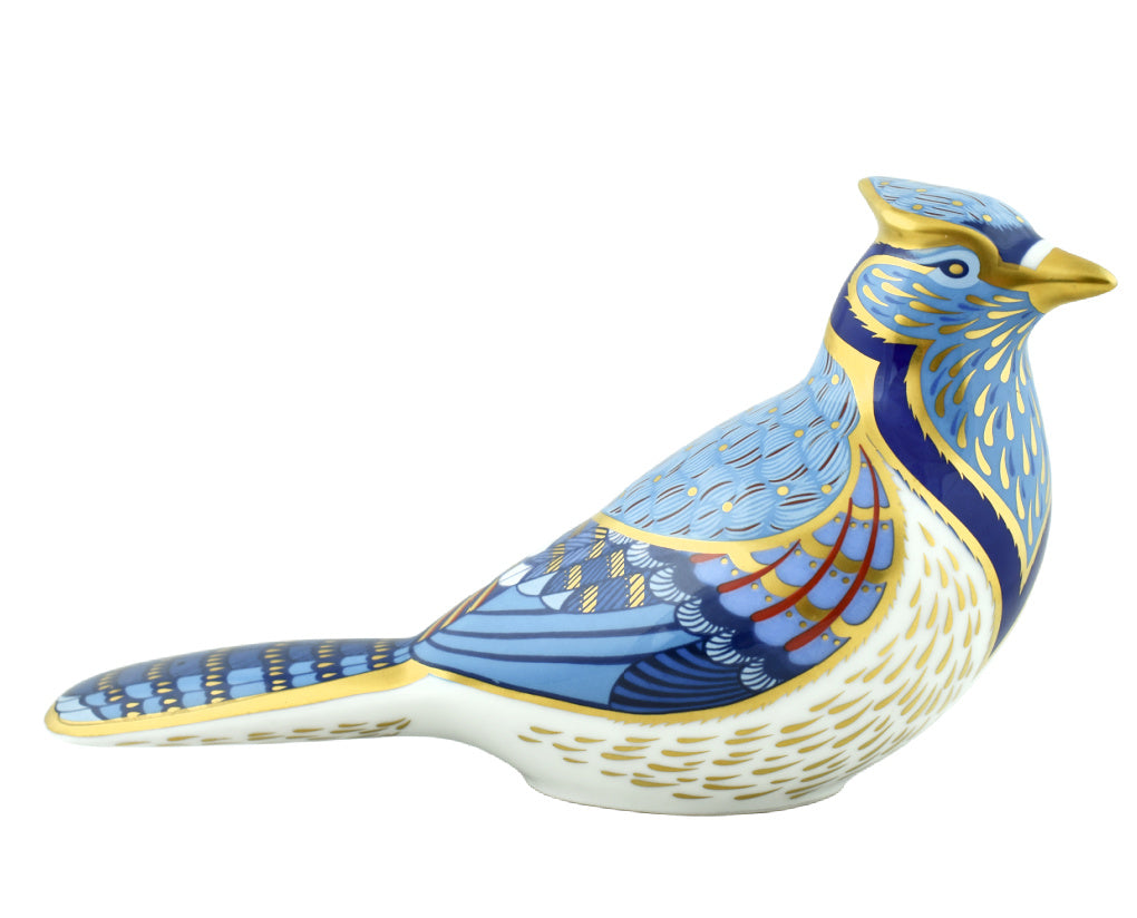 Royal Crown Derby Blue Jay-Paperweights-Goviers