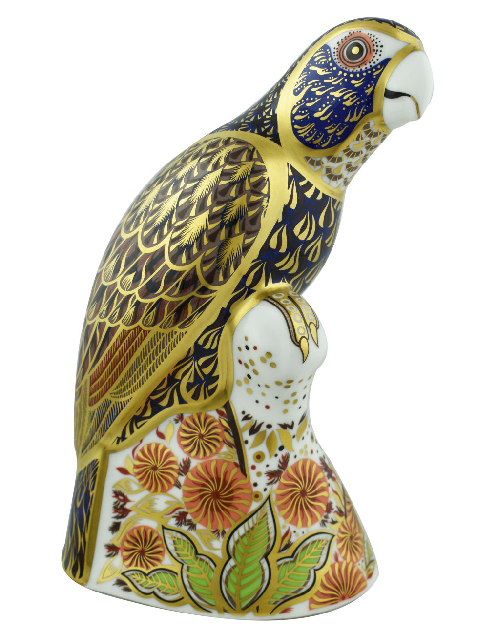 Royal Crown Derby Bronze Winged Parrot-Paperweights-Goviers