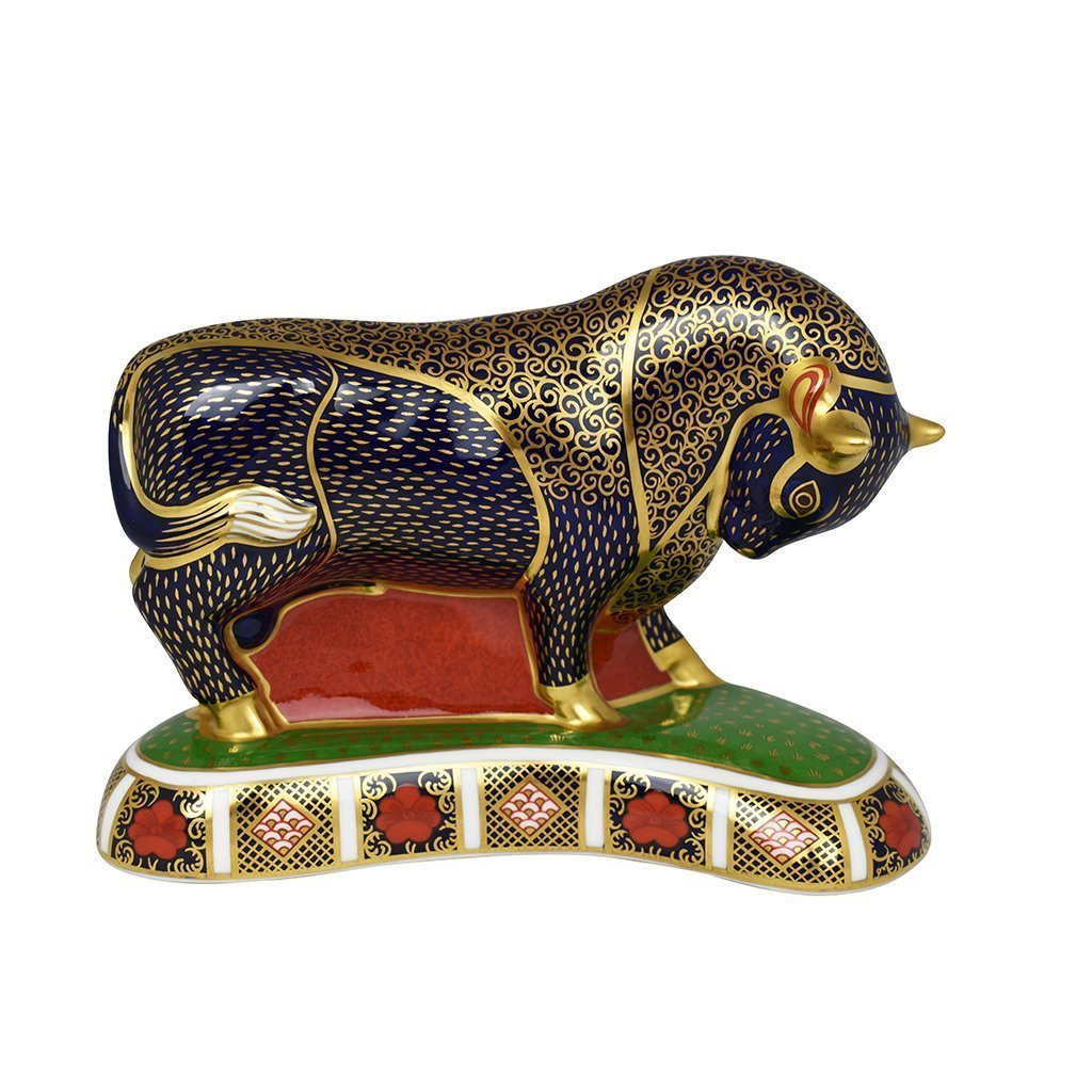 Royal Crown Derby Bull-Paperweights-Goviers
