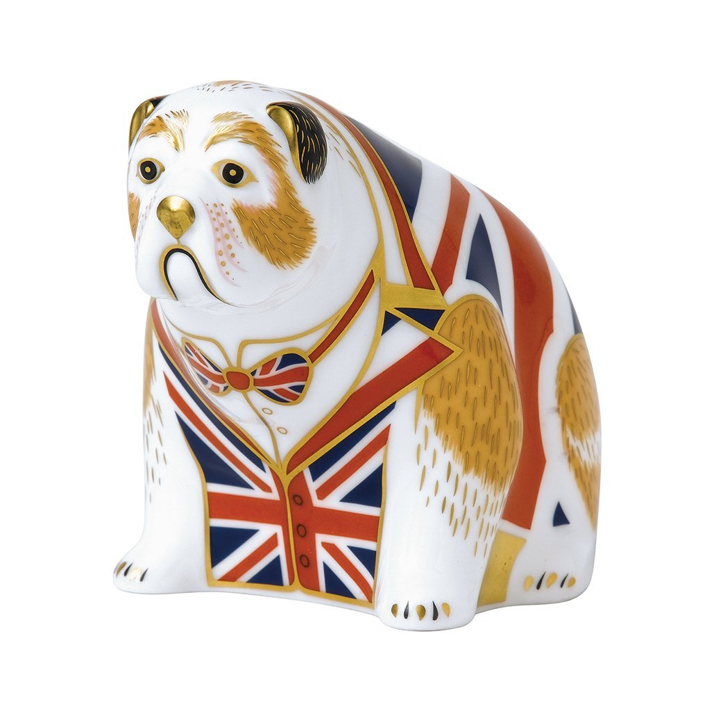 Royal Crown Derby Bulldog Union Jack New-Collectables-Goviers