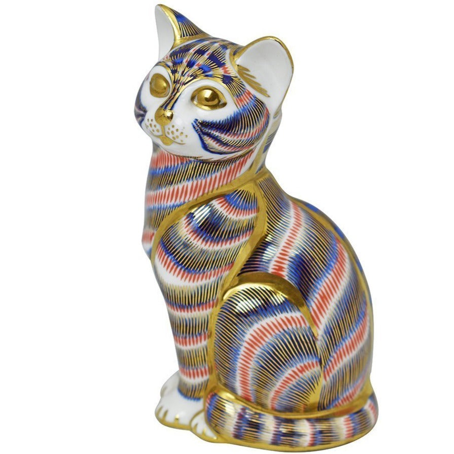 Royal Crown Derby Cat-Paperweights-Goviers