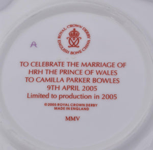 Royal Crown Derby Charles & Camilla Wedding 5 Petal Tray-Collectables-Goviers