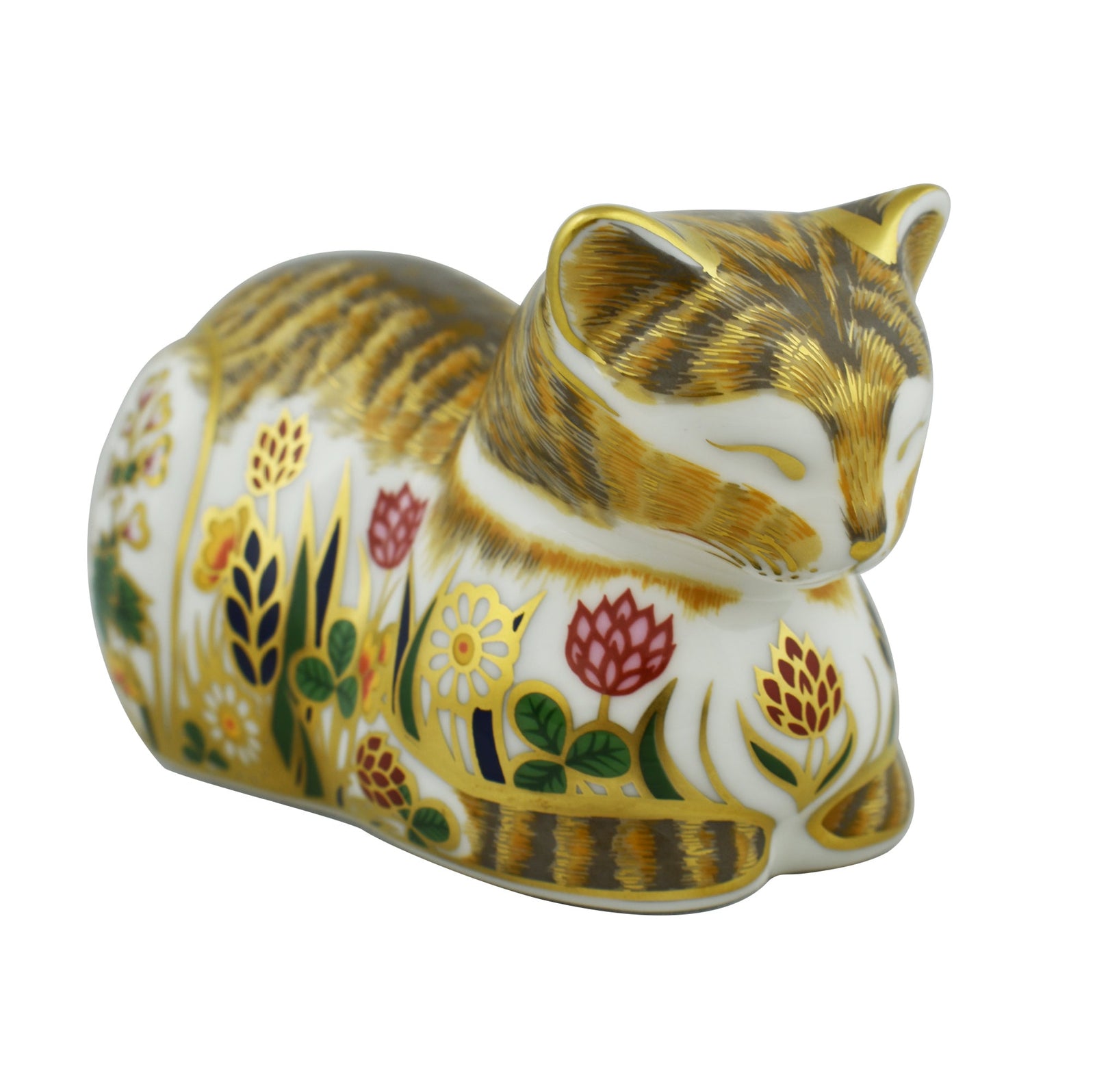 Royal Crown Derby Cottage Garden Cat-Paperweights-Goviers