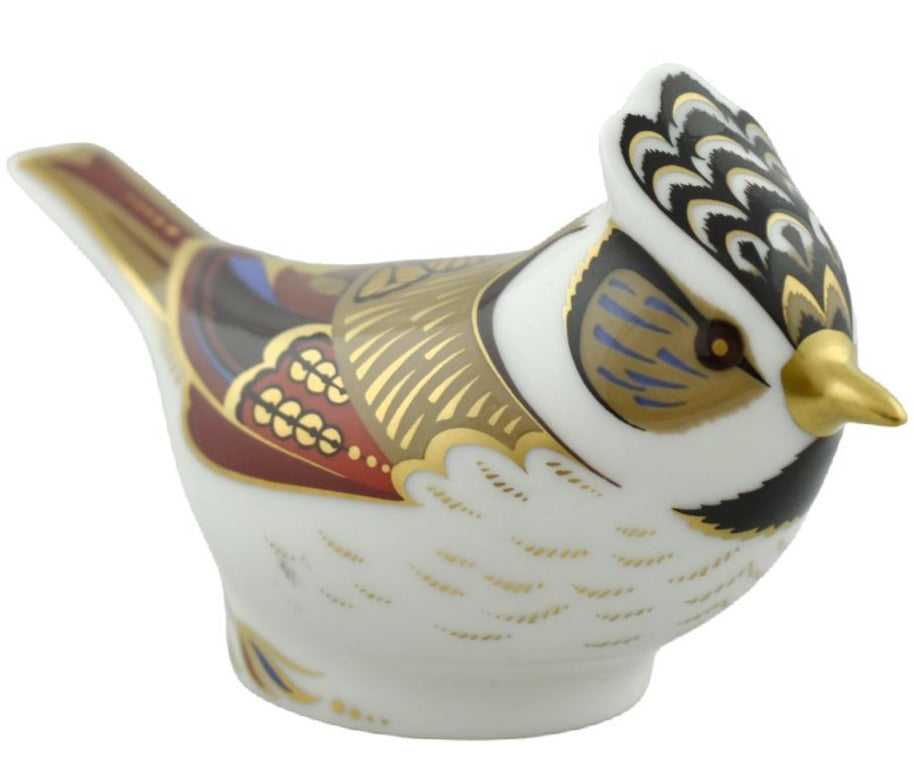 Royal Crown Derby Crested Tit-Paperweights-Goviers