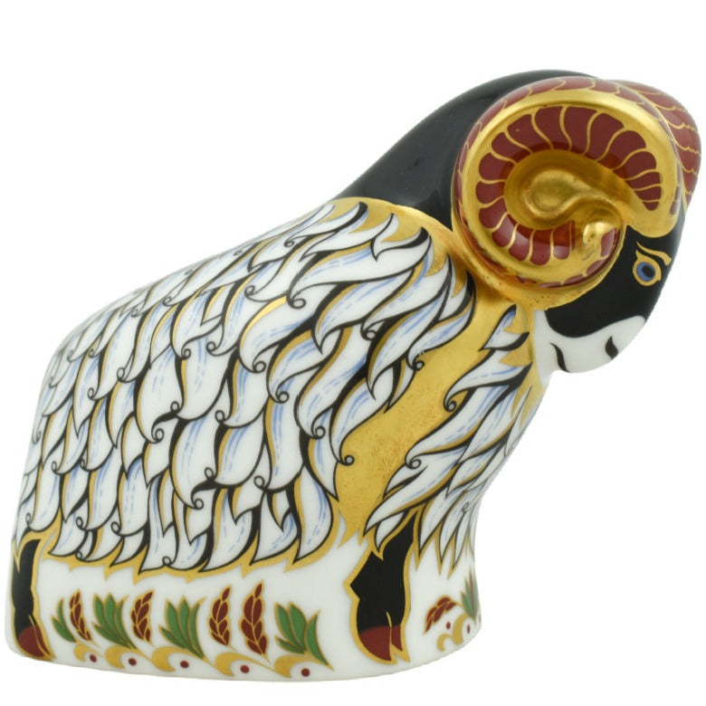 Royal Crown Derby Derby Ram-Paperweights-Goviers