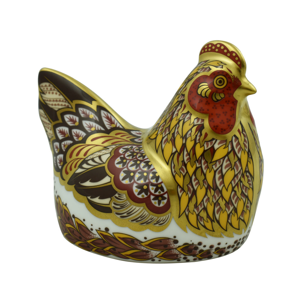 Royal Crown Derby Derbyshire Hen-Paperweights-Goviers