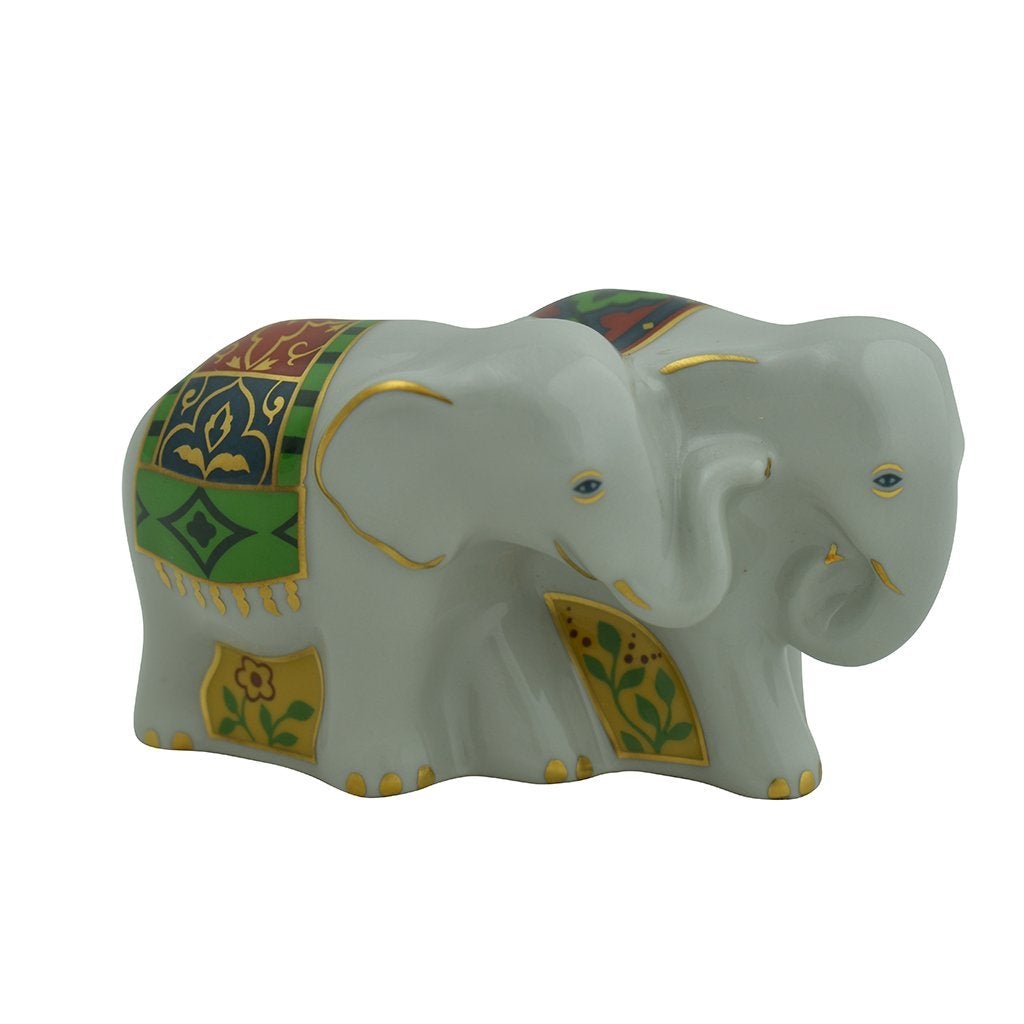 Royal Crown Derby Elephants Pair Miniature-Paperweights-Goviers