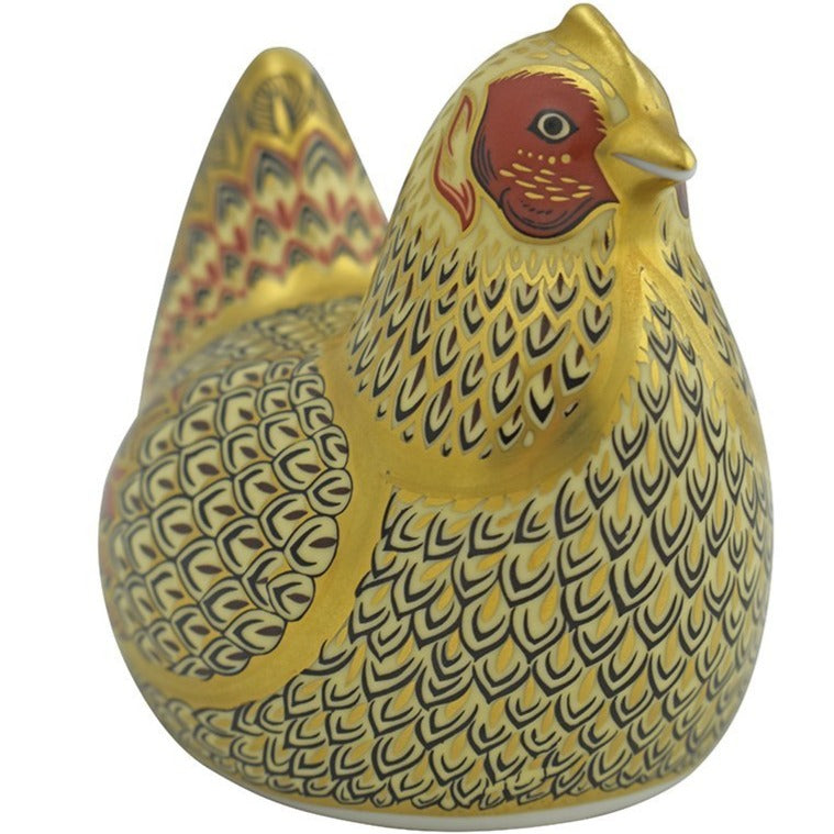 Royal Crown Derby Farmyard Hen Event piece-Paperweights-Goviers