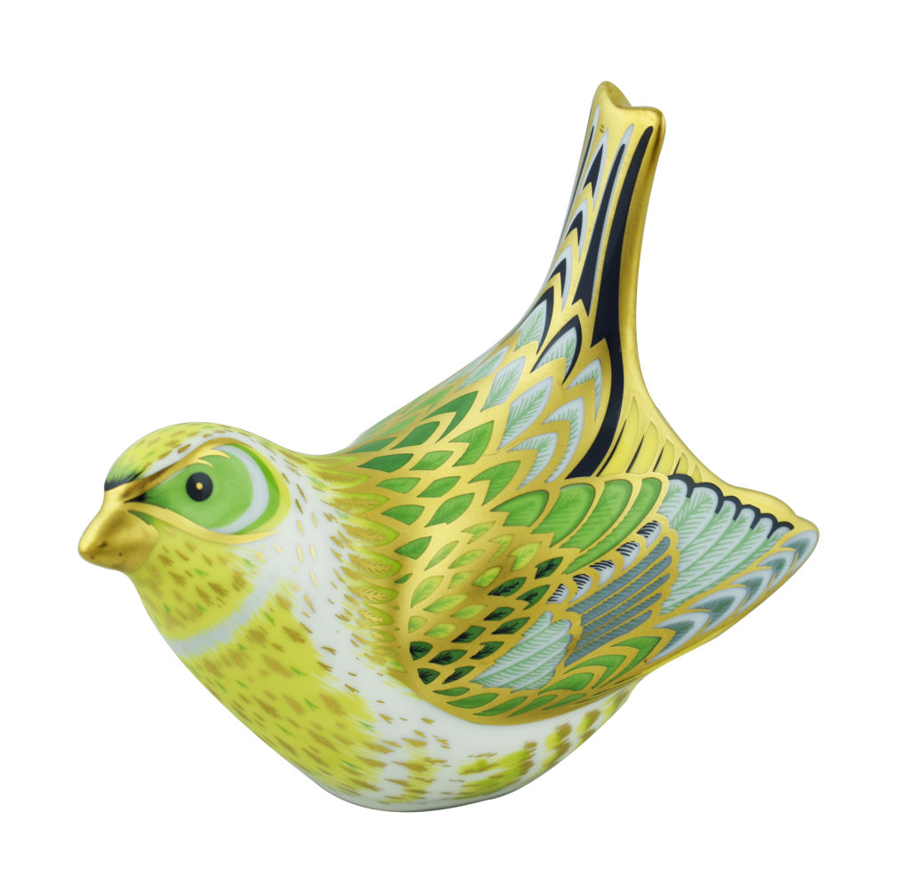 Royal Crown Derby Greenfinch-Paperweights-Goviers