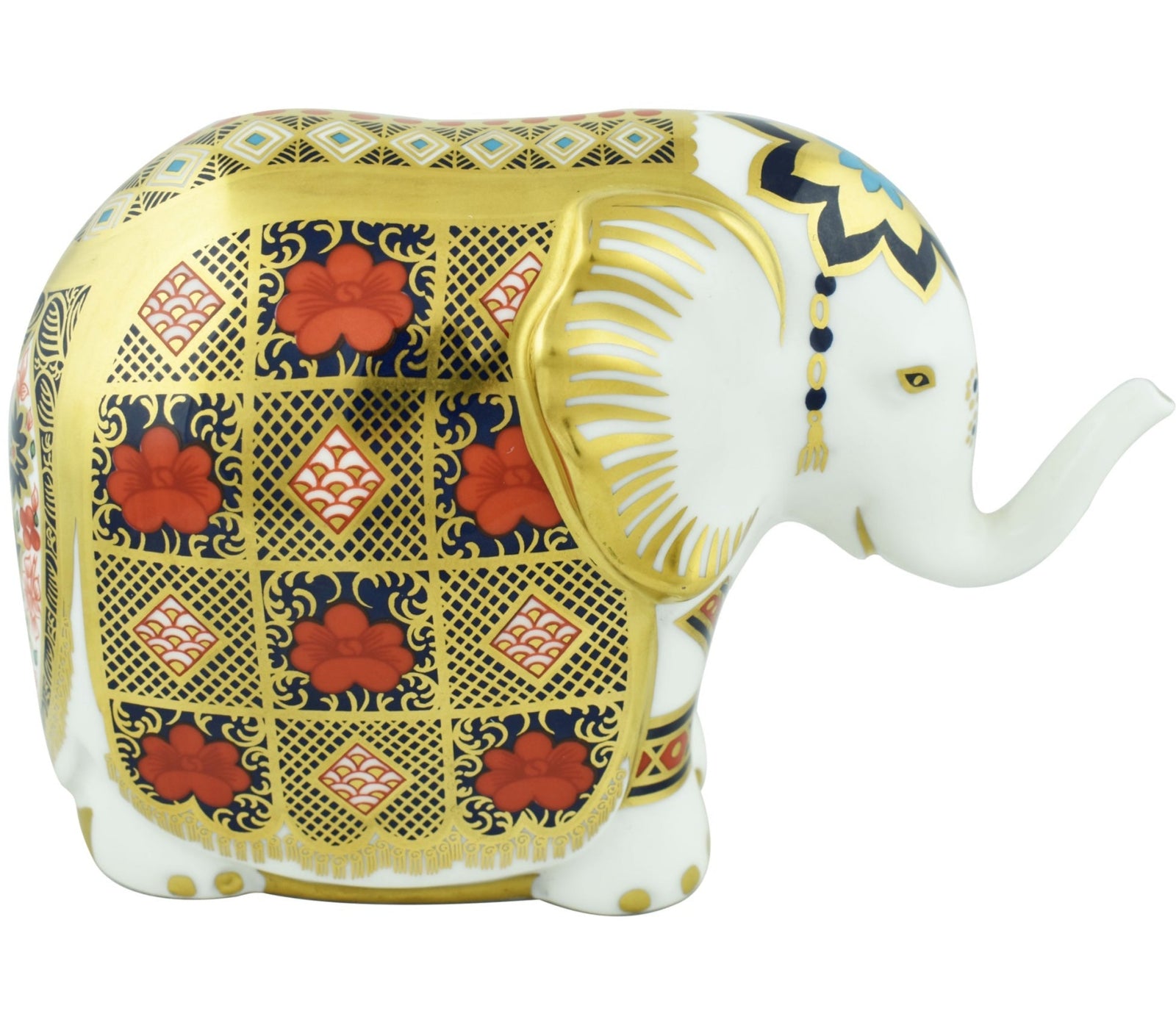 Royal Crown Derby Gumps Small Elephant-Paperweights-Goviers