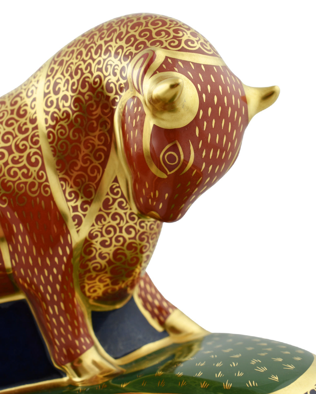 Royal Crown Derby Harrods Bull-Paperweights-Goviers