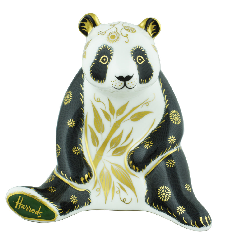 Royal Crown Derby Harrods Giant Panda-Paperweights-Goviers