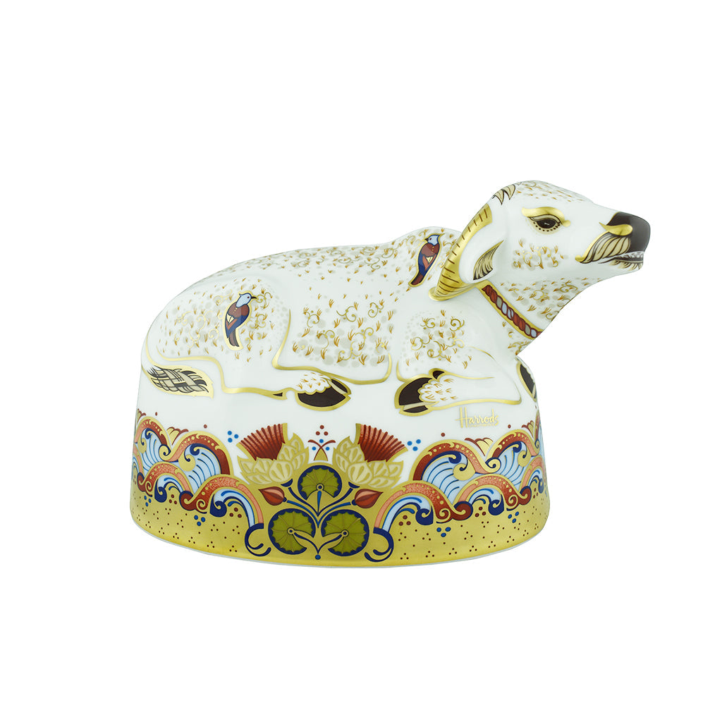 Royal Crown Derby Harrods Water Buffalo-Paperweights-Goviers