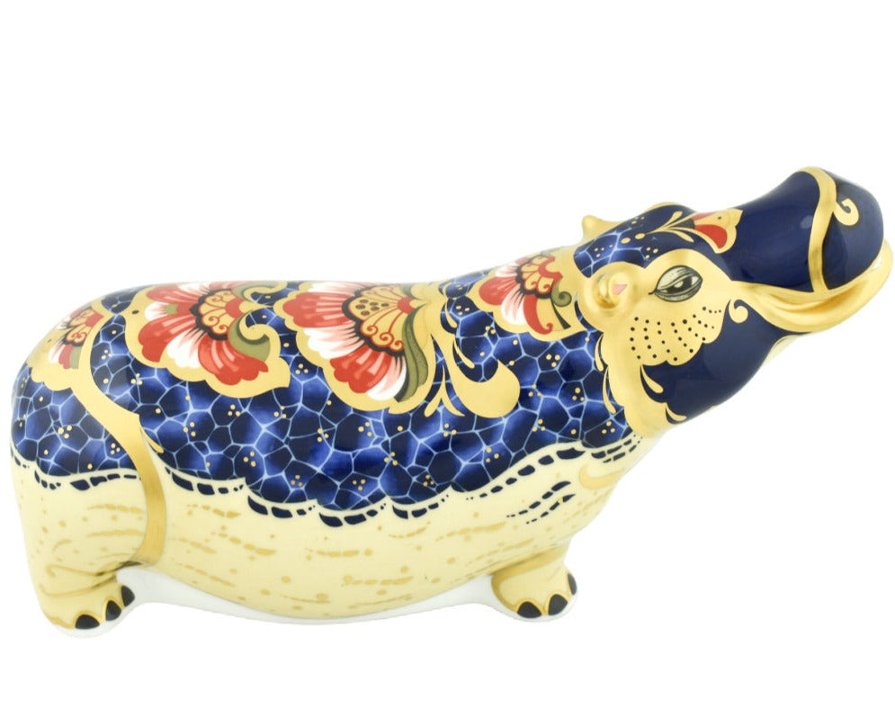 Royal Crown Derby Hippo-Paperweights-Goviers