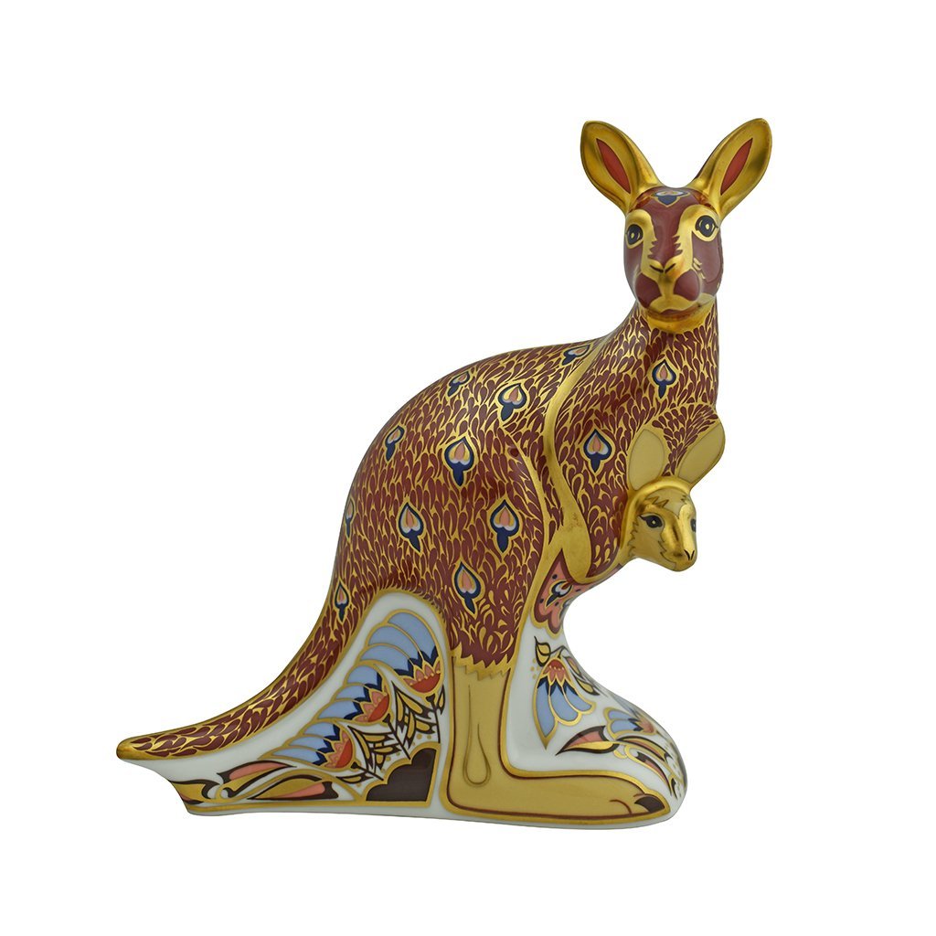 Royal Crown Derby Kangaroo-Paperweights-Goviers