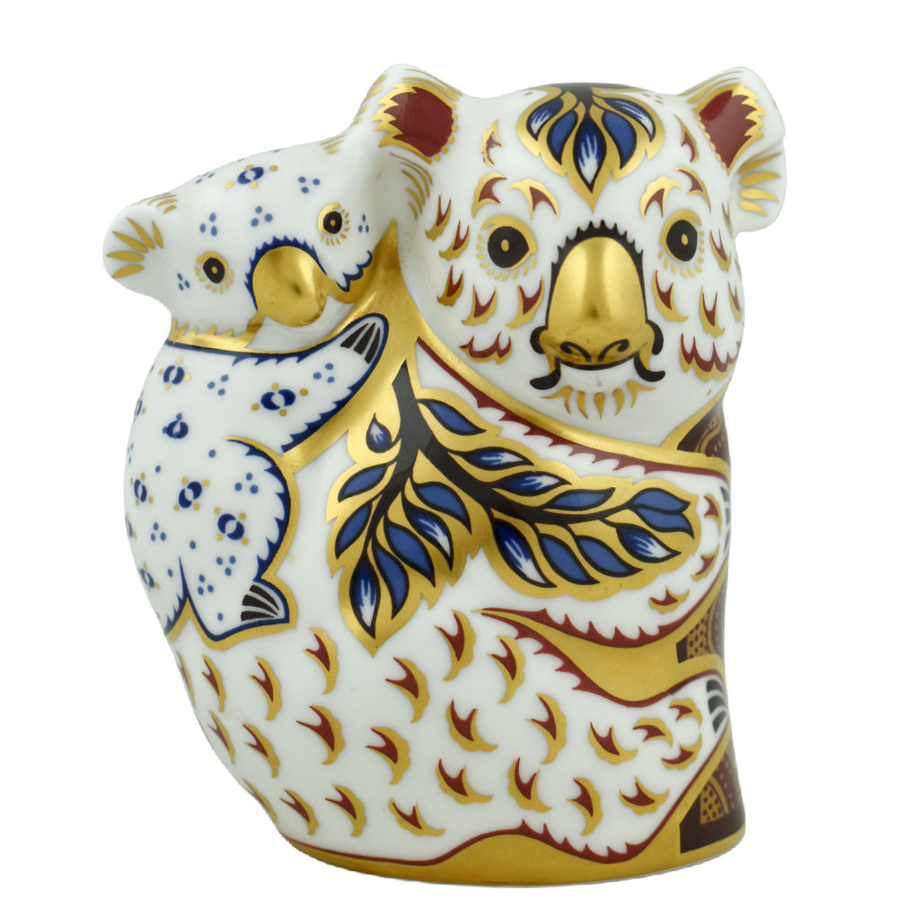 Royal Crown Derby Koala and Baby-Paperweights-Goviers