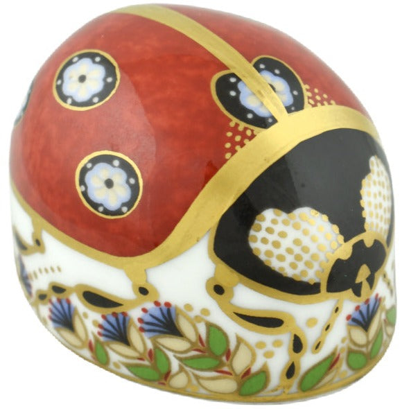 Royal Crown Derby Ladybird Seven Spot-Paperweights-Goviers