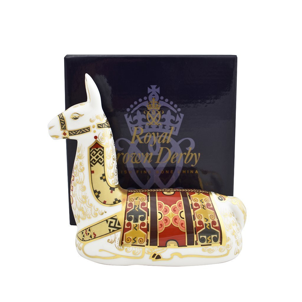 Royal Crown Derby Llama-Paperweights-Goviers