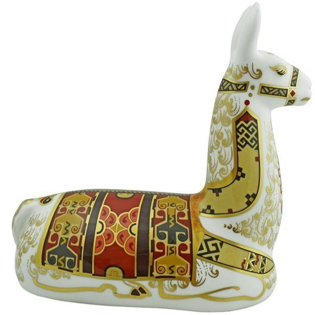 Royal Crown Derby Llama PAIR (2)-Paperweights-Goviers