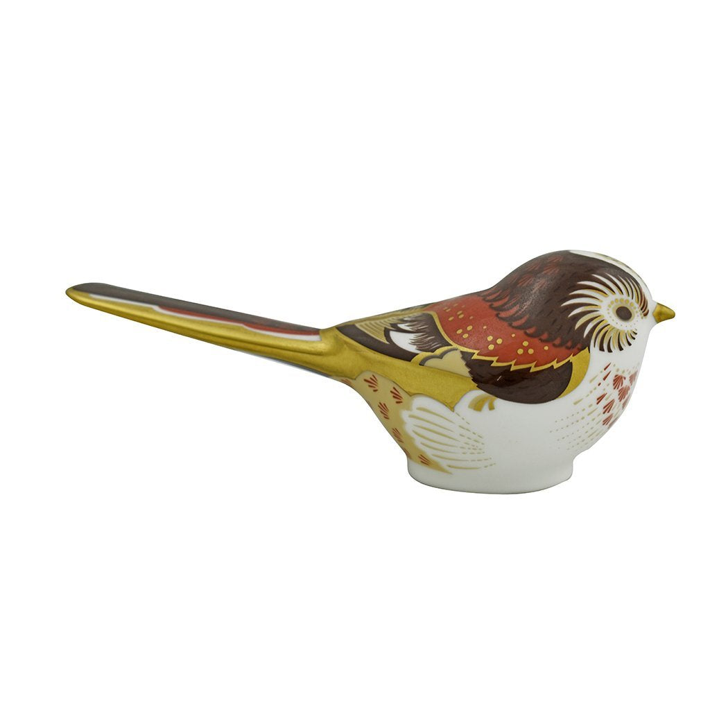 Royal Crown Derby Long Tailed Tit 2nd Quality-Paperweights-Goviers