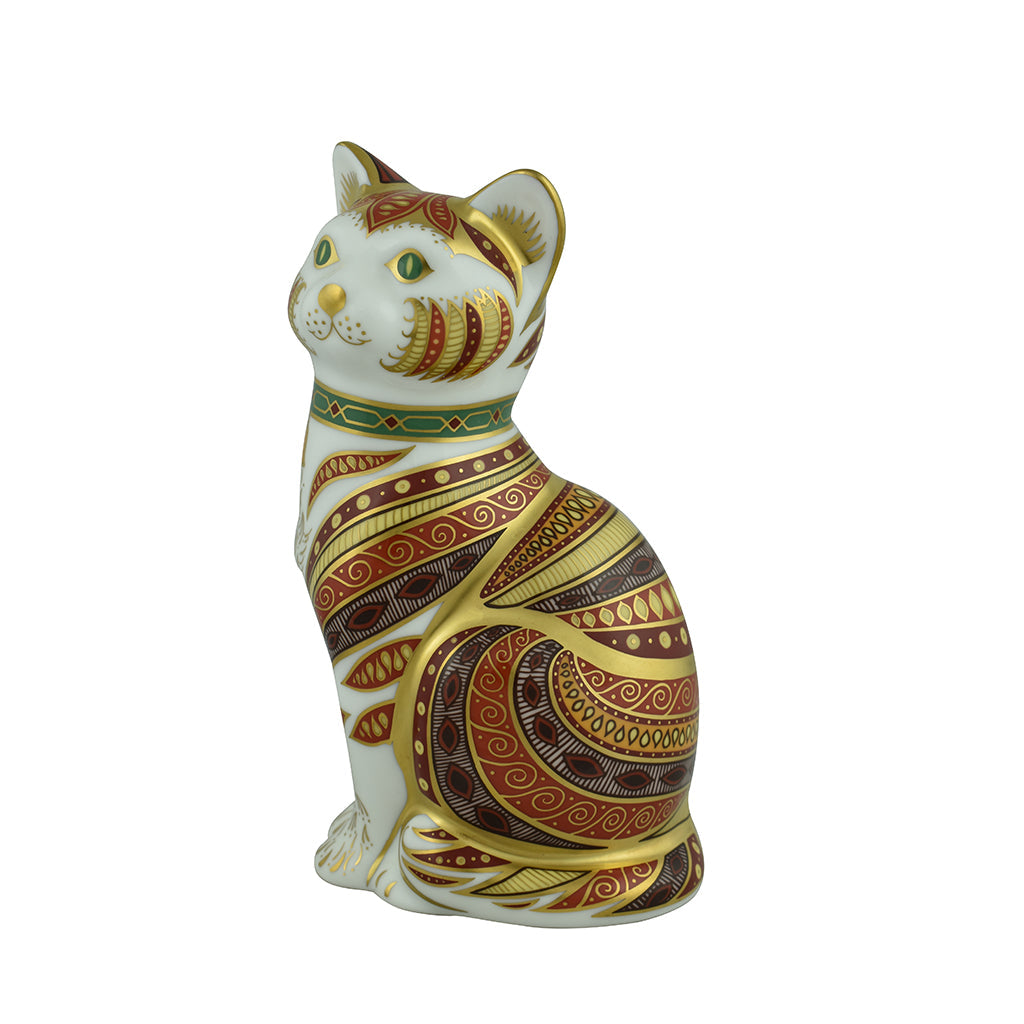 Royal Crown Derby Marmaduke the Cat-Paperweights-Goviers