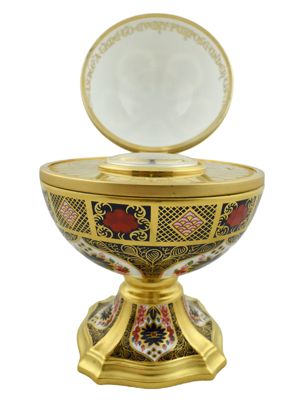 Royal Crown Derby Millennium Globe Clock-Home Accessories-Goviers