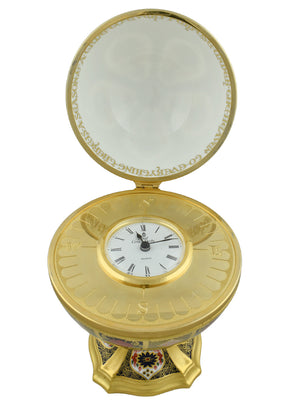 Royal Crown Derby Millennium Globe Clock-Home Accessories-Goviers