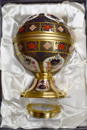 Royal Crown Derby Millennium Globe Clock-Home Accessories-Goviers