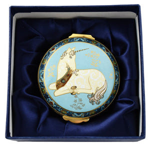 Royal Crown Derby Millennium Unicorn Enamel Box-Collectables-Goviers