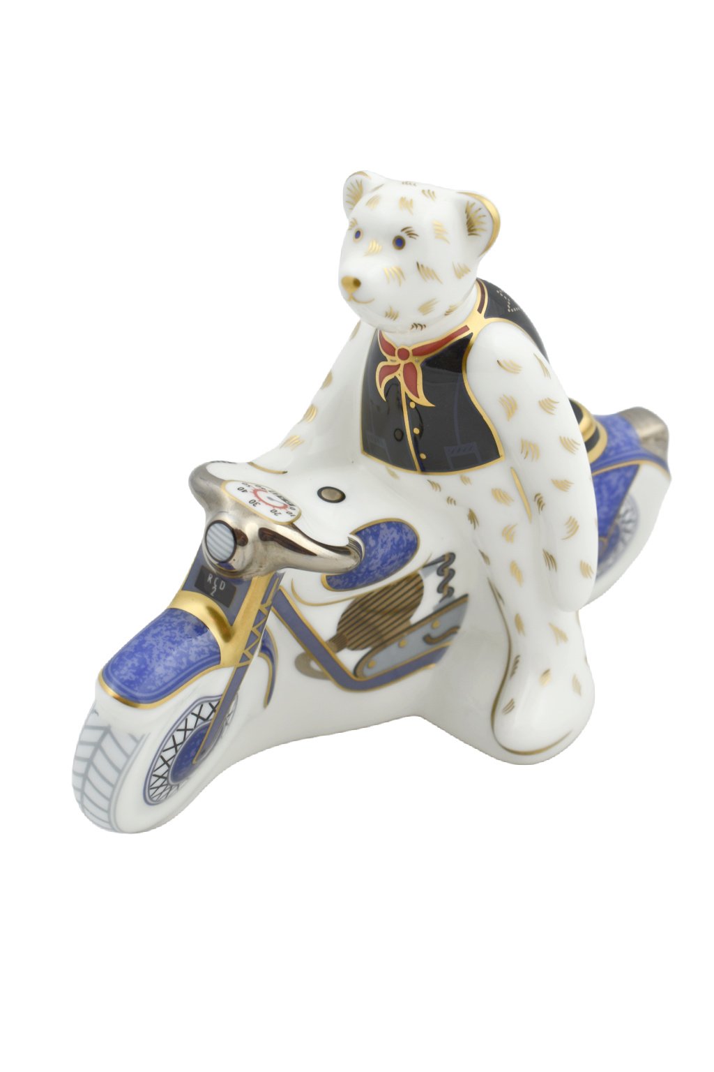 Royal Crown Derby Mini Biker Bear-Goviers