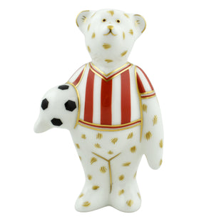 Royal Crown Derby Mini Red Footballer Bear-Goviers