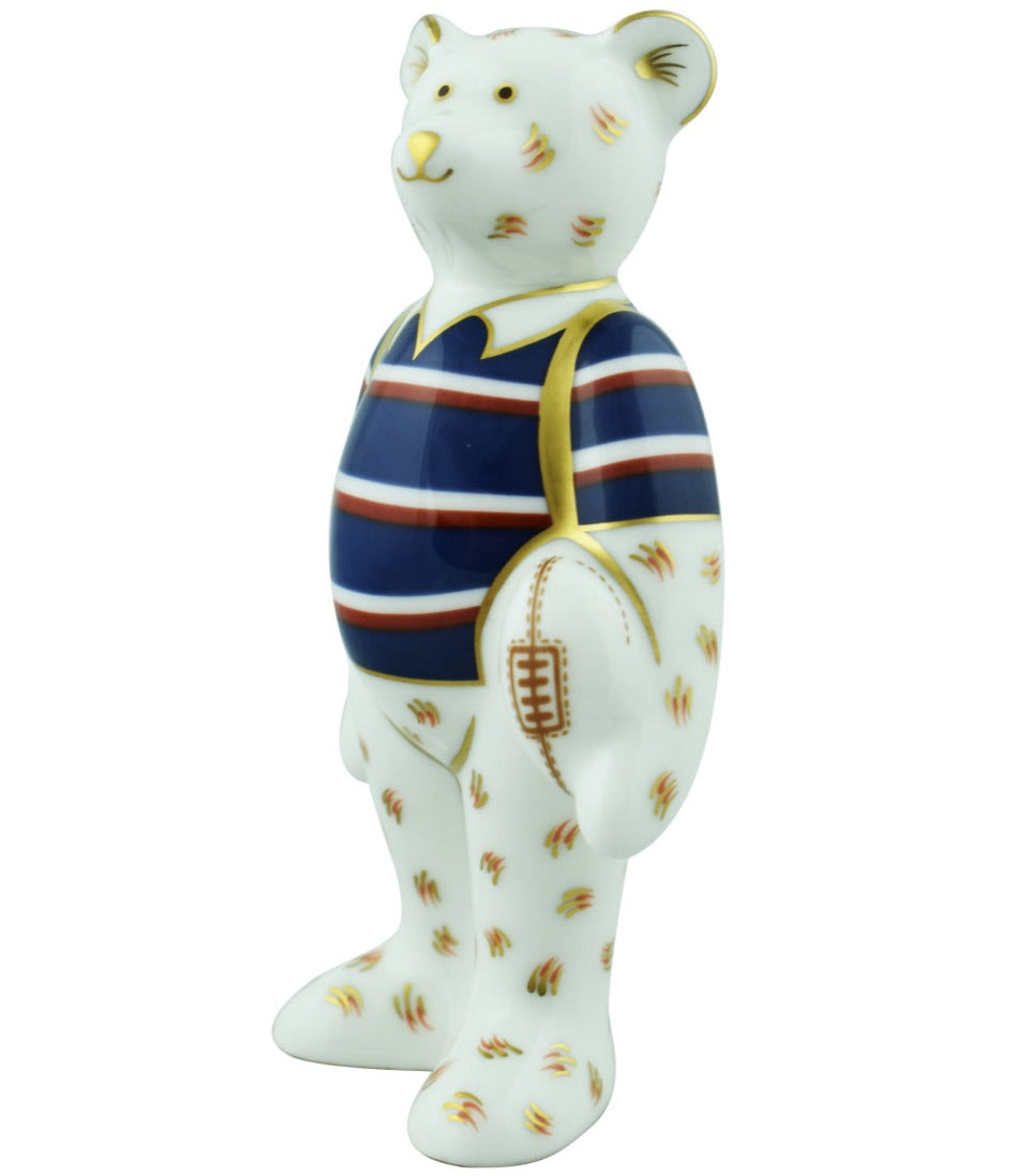 Royal Crown Derby Mini Rugby Bear-Paperweights-Goviers