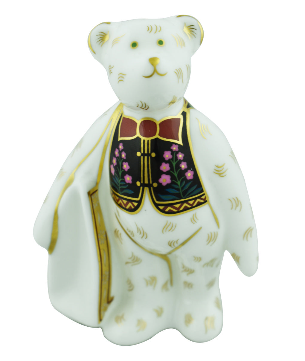 Royal Crown Derby Mini Shopper Bear David Jones-Paperweights-Goviers