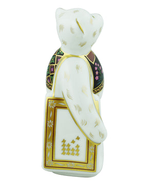 Royal Crown Derby Mini Shopper Bear David Jones-Paperweights-Goviers