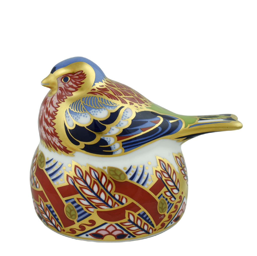 Royal Crown Derby Nesting Chaffinch-Paperweights-Goviers