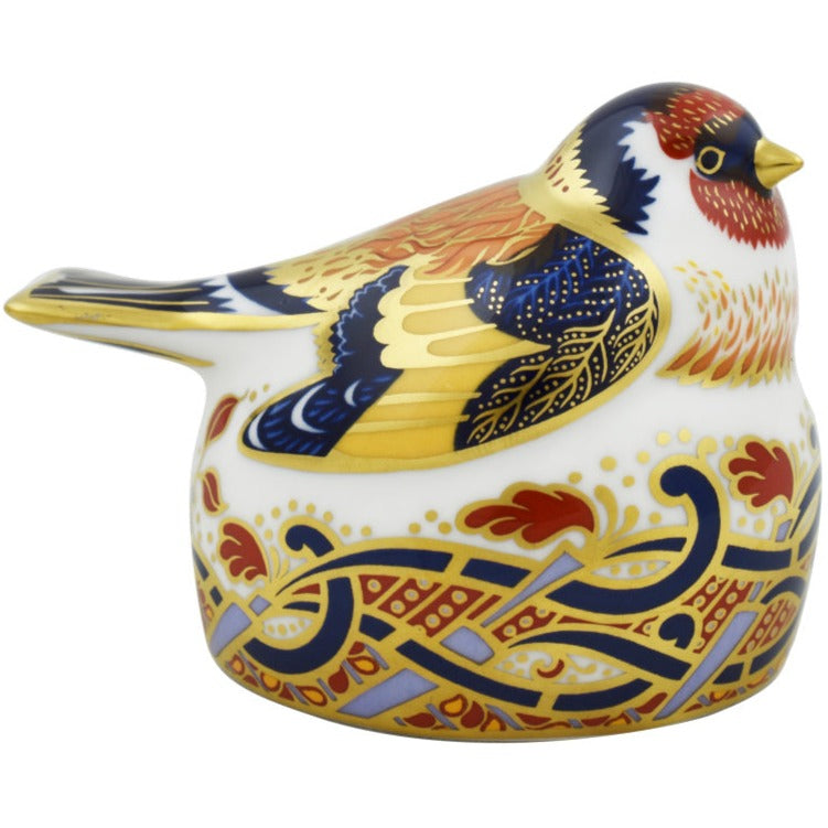 Royal Crown Derby Nesting Goldfinch-Paperweights-Goviers