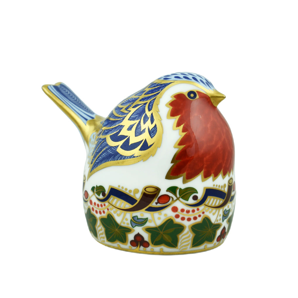 Royal Crown Derby Nesting Robin-Paperweights-Goviers
