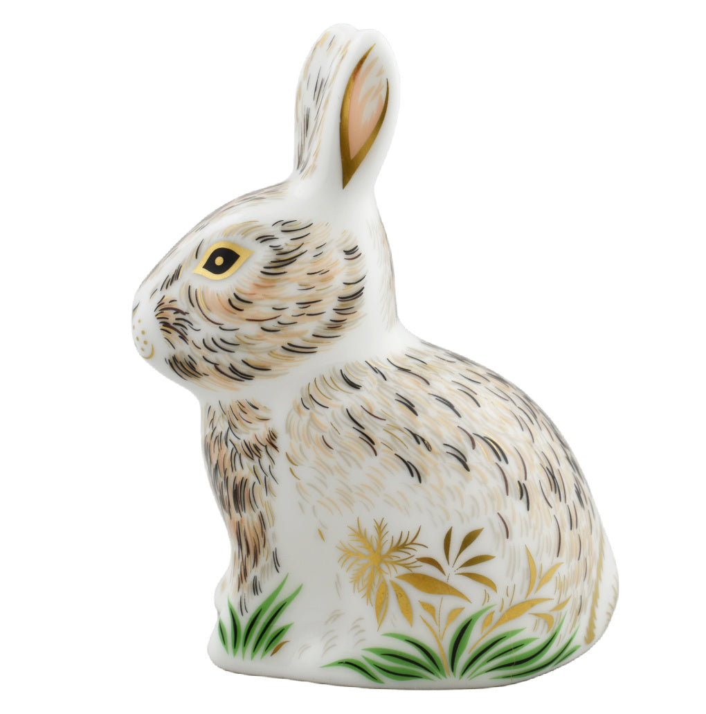 Royal Crown Derby Nibbles Bunny-Paperweights-Goviers