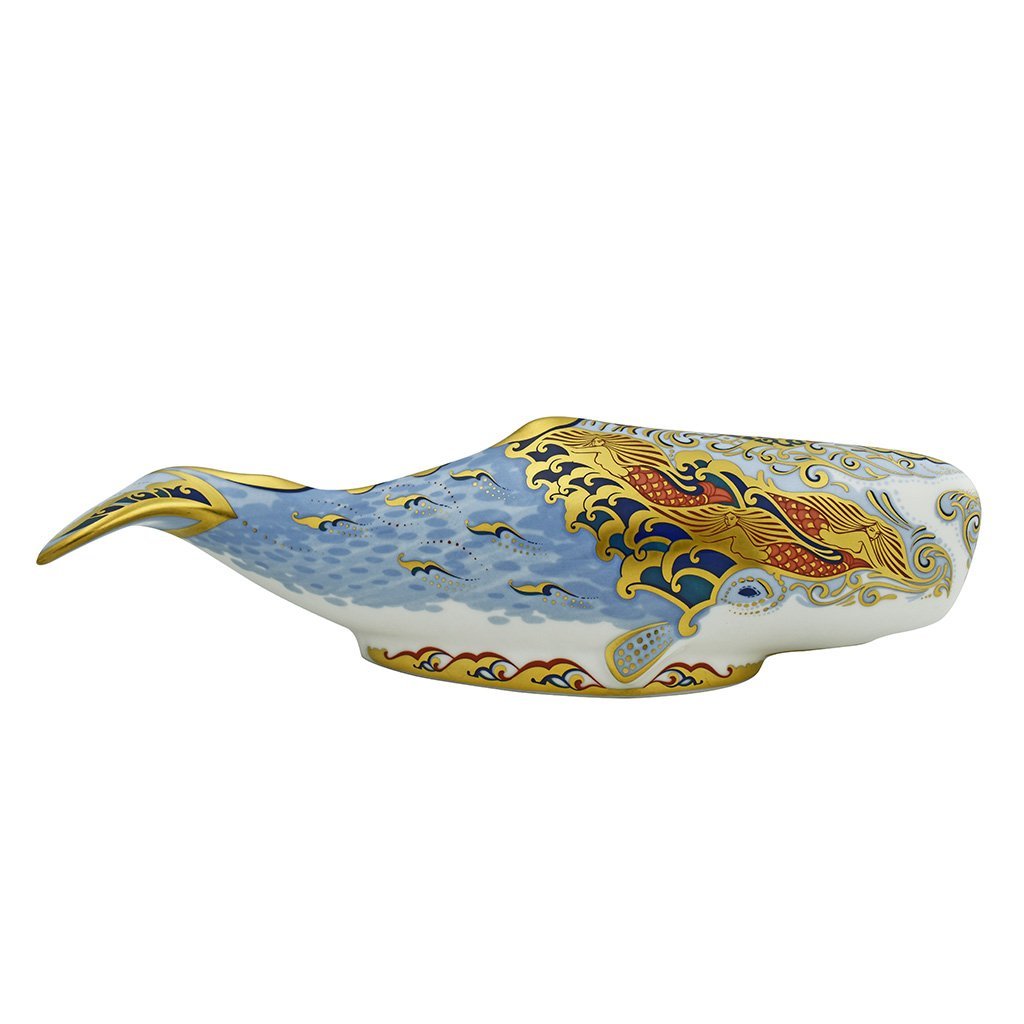 Royal Crown Derby Oceanic Whale-Paperweights-Goviers