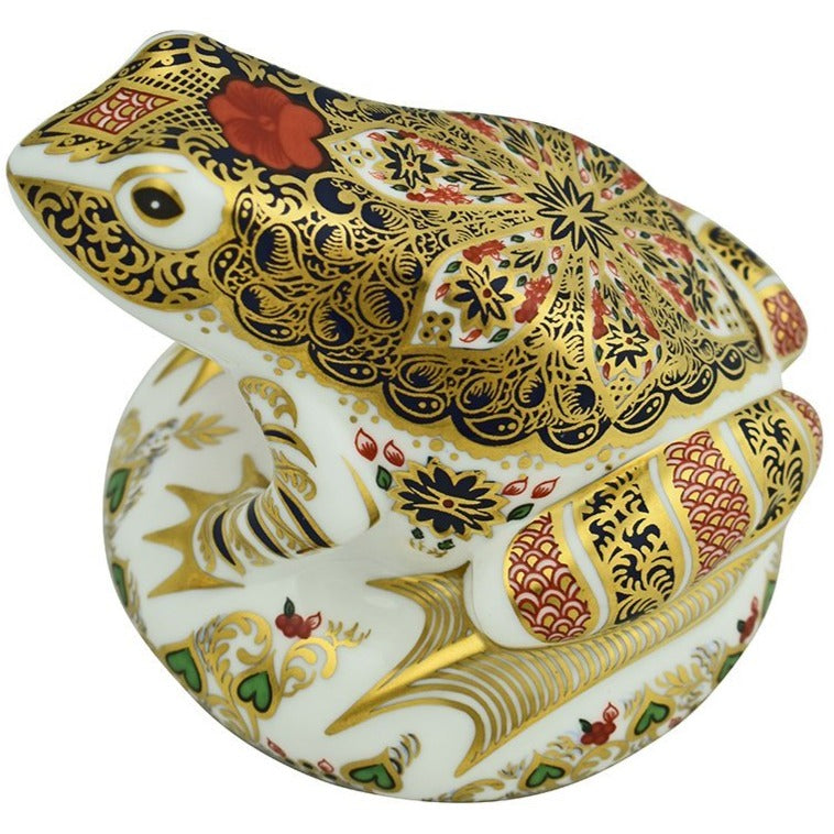Royal Crown Derby Old Imari Frog-Paperweights-Goviers