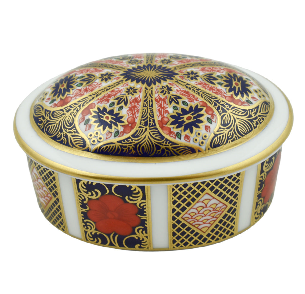 Royal Crown Derby Old Imari Medium Oval Box-Collectables-Goviers