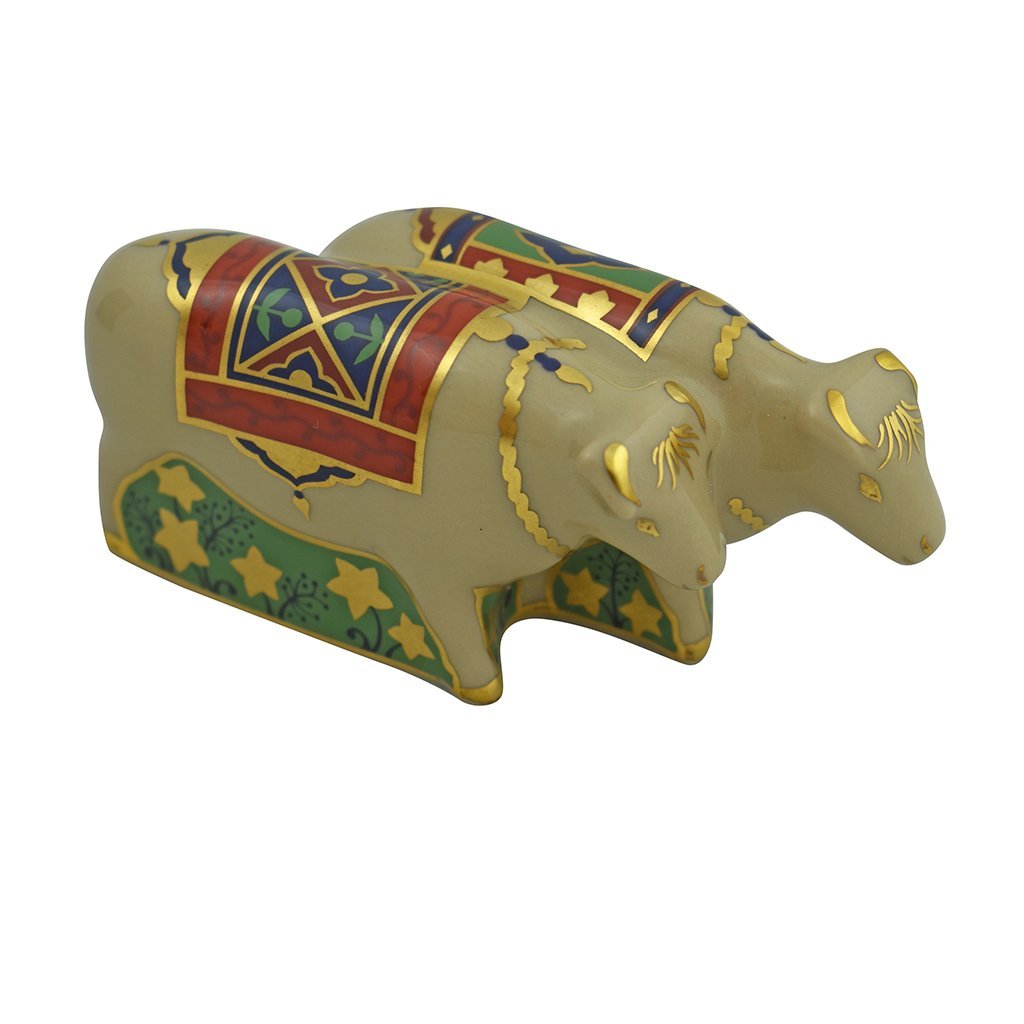 Royal Crown Derby Oxon Pair Miniature-Paperweights-Goviers