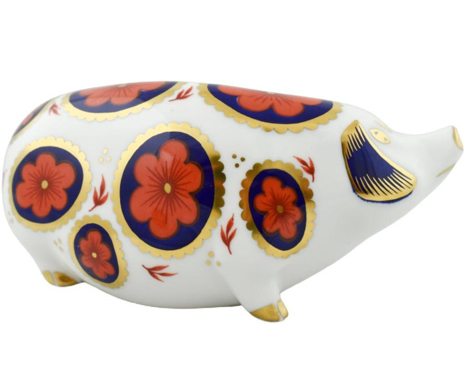 Royal Crown Derby Pig Unboxed-Paperweights-Goviers