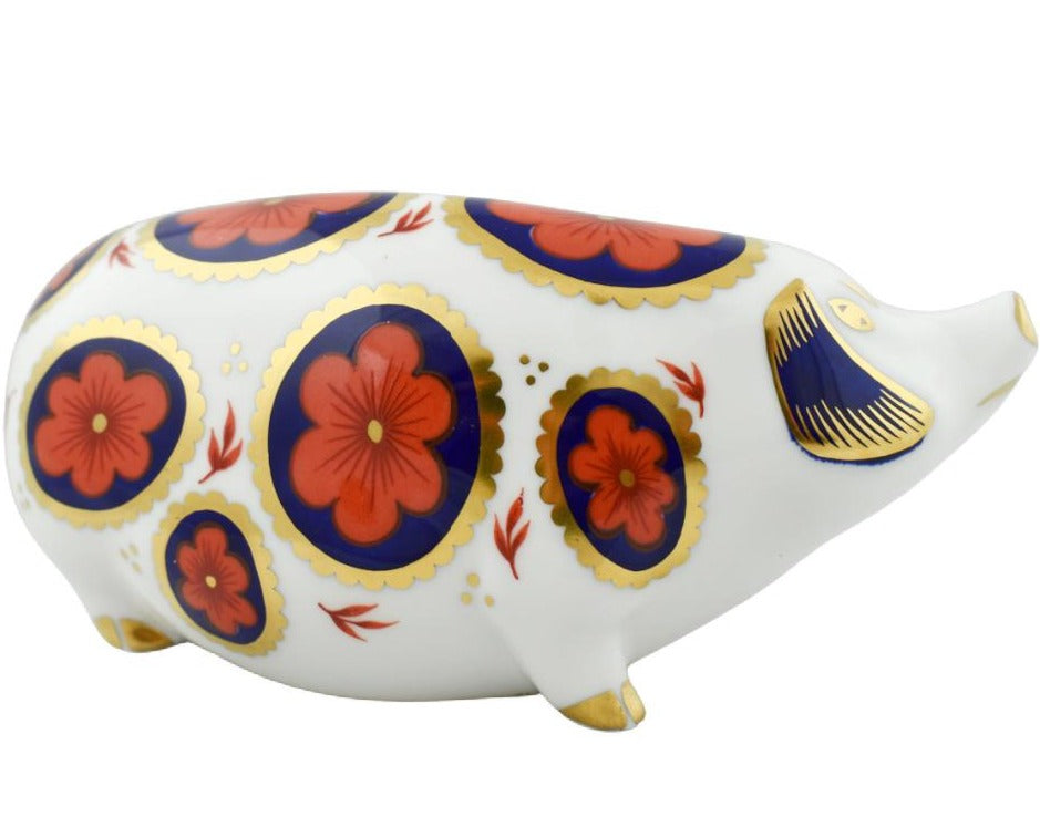 Royal Crown Derby Pig - Goviers of Sidmouth