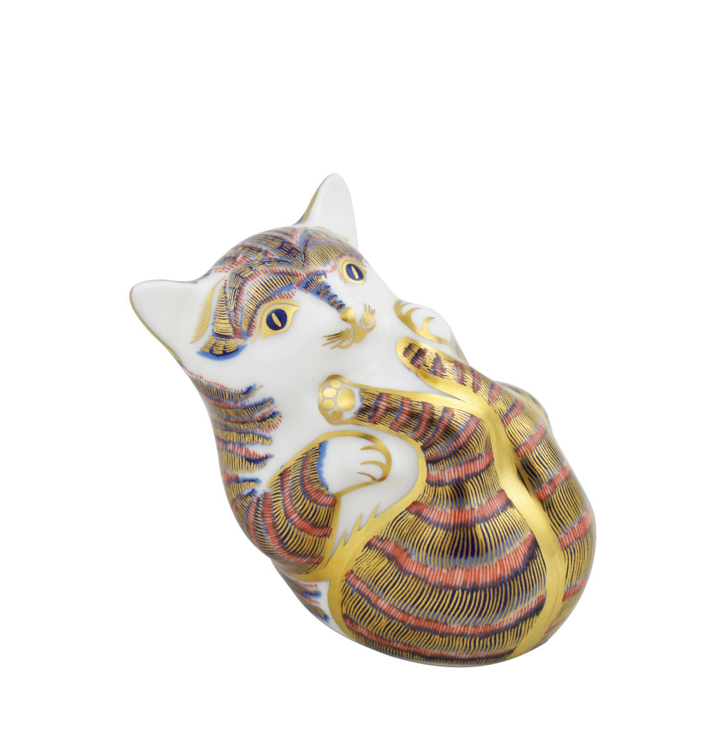 Royal Crown Derby Playful Kitten-Paperweights-Goviers