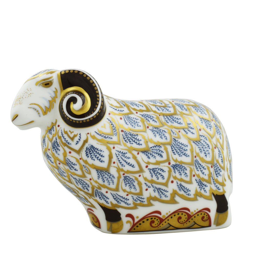 Royal Crown Derby Premier Ram-Paperweights-Goviers