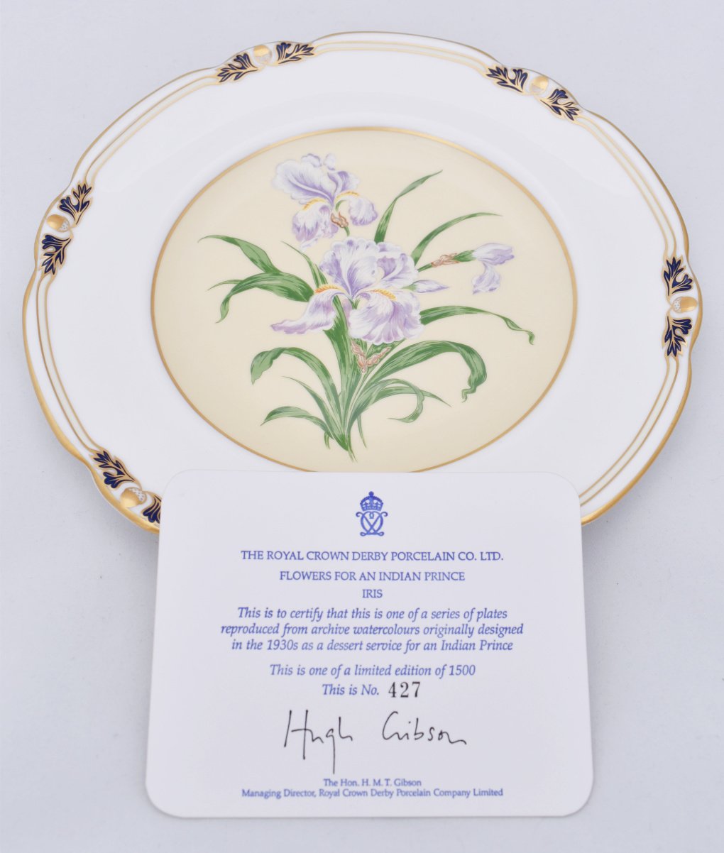 Royal Crown Derby Prince Plate Iris-Collectables-Goviers