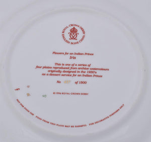 Royal Crown Derby Prince Plate Iris-Collectables-Goviers